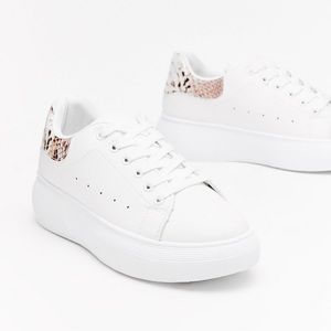 Snake Me Back Faux Leather Sneakers